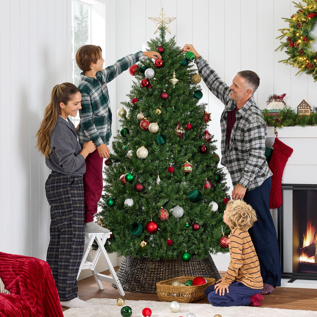 Best Choice Products 6ft Hinged Douglas Full Fir Artificial Christmas Tree Holiday Decoration w/ Foldable Metal Stand