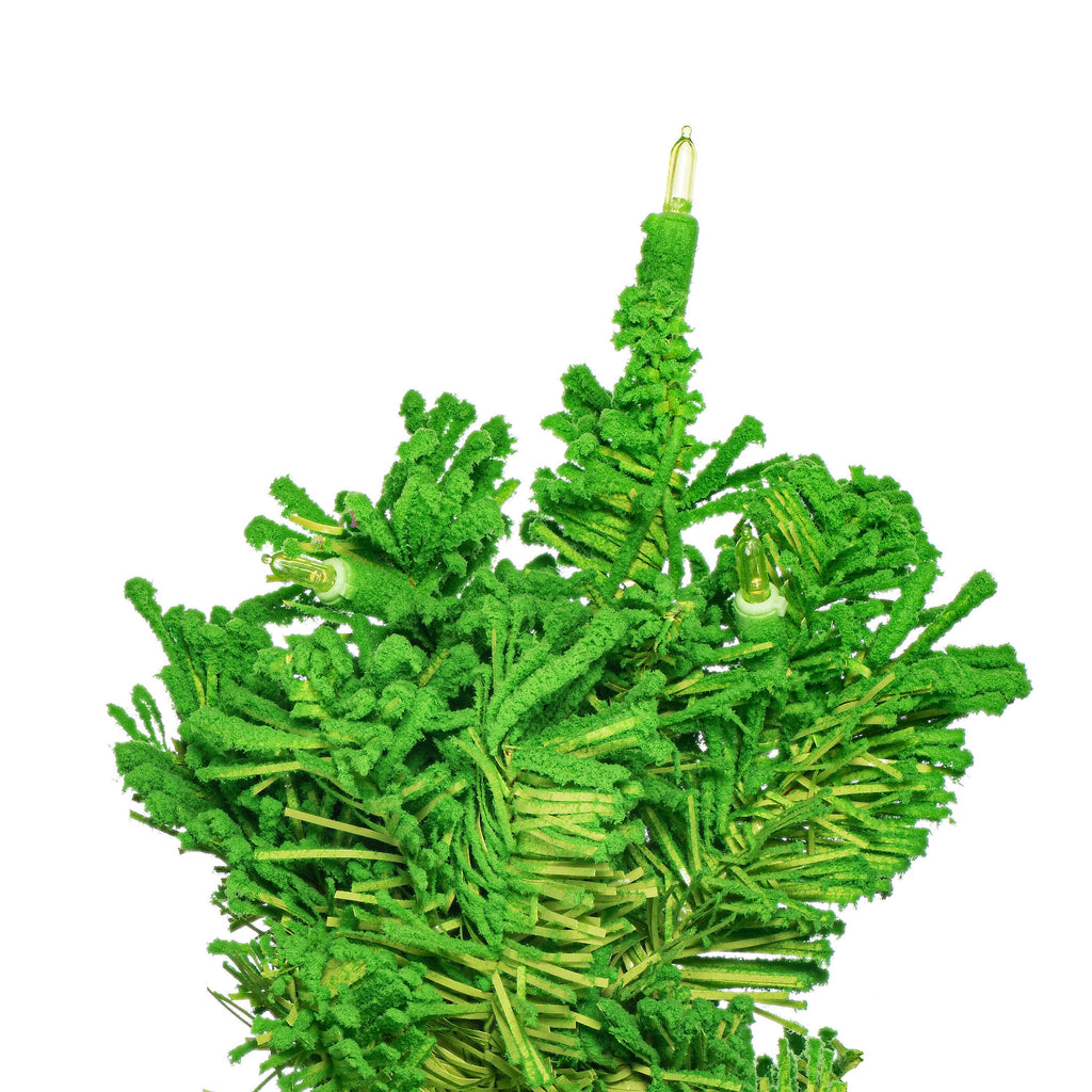 vickerman 451052 - 4.5' x 24" flocked lime green tree with 150 lime led lights christmas tree (k168548led)