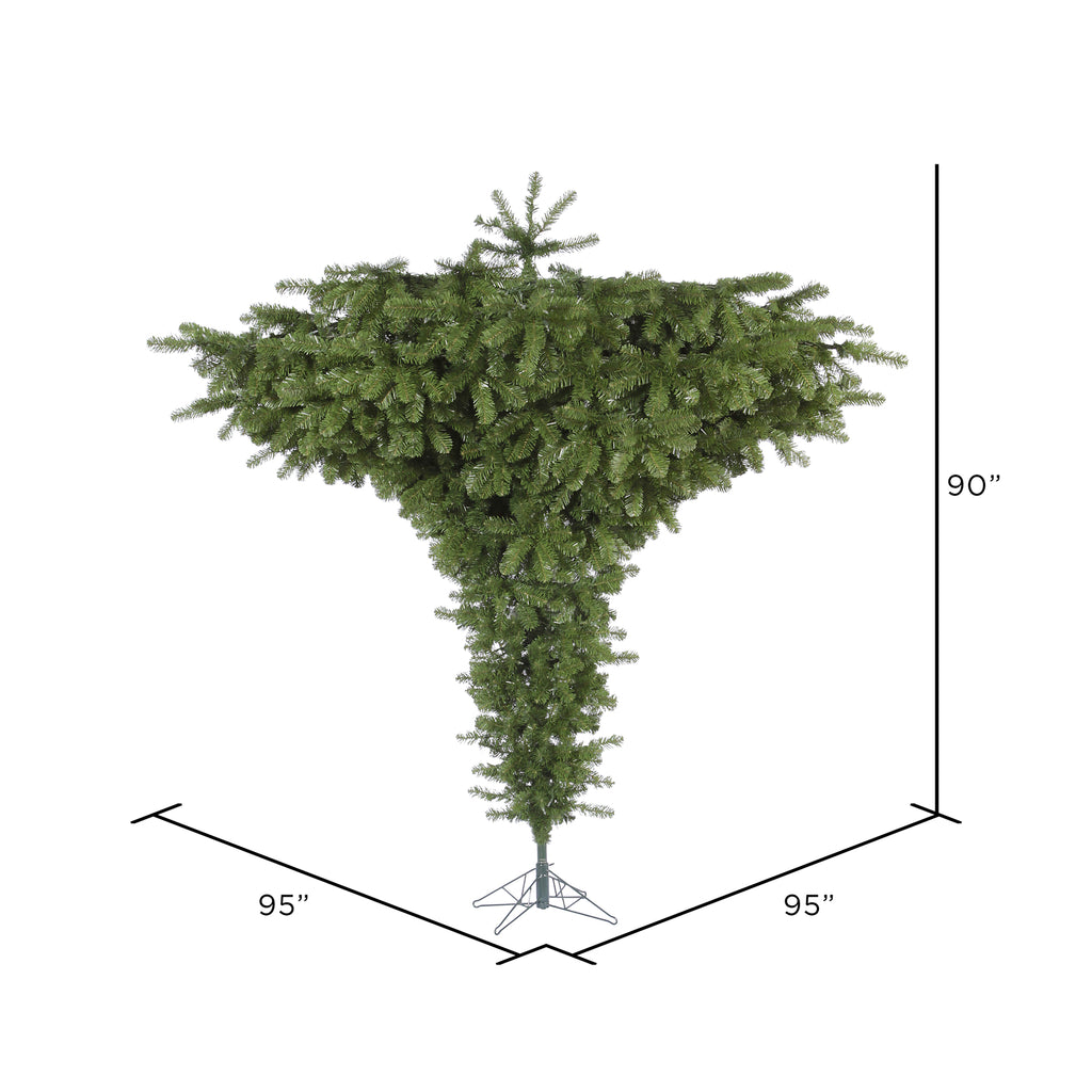 Vickerman 7.5' Upside Down Artificial Christmas Tree, Unlit