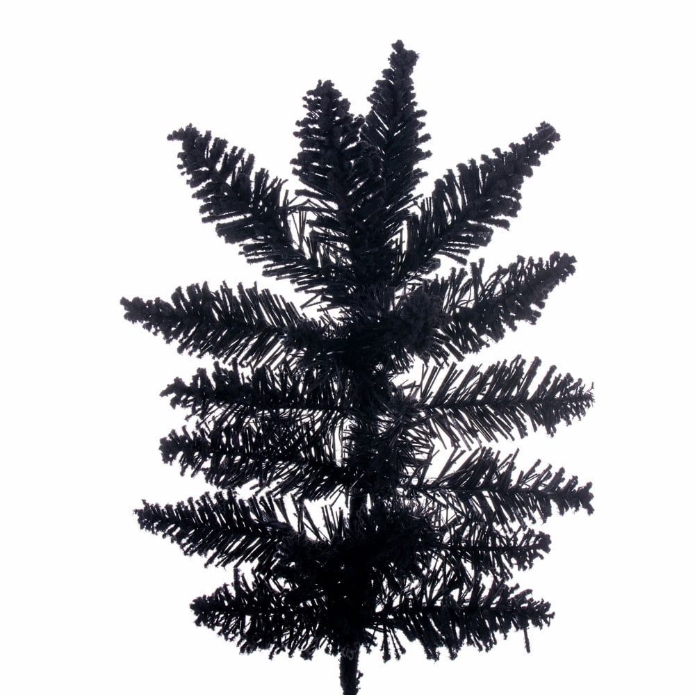 Vickerman 4.5' x 25" Flocked Black Fir Slim Artificial Unlit Christmas Tree.