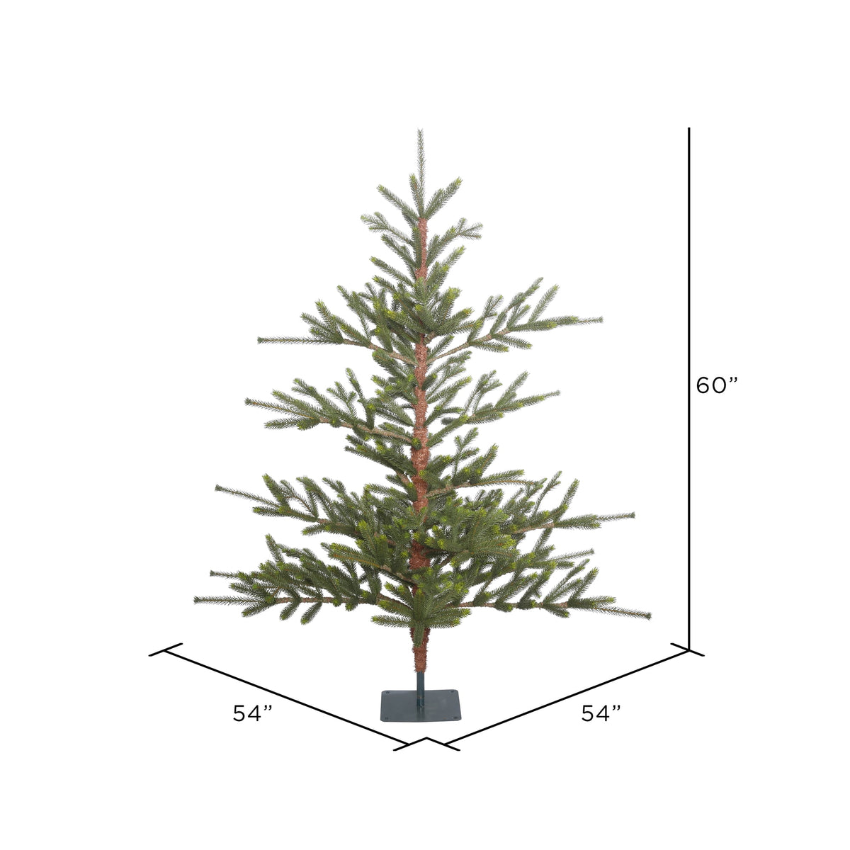 Vickerman 5' Bed Rock Pine Artificial Christmas Tree, Unlit