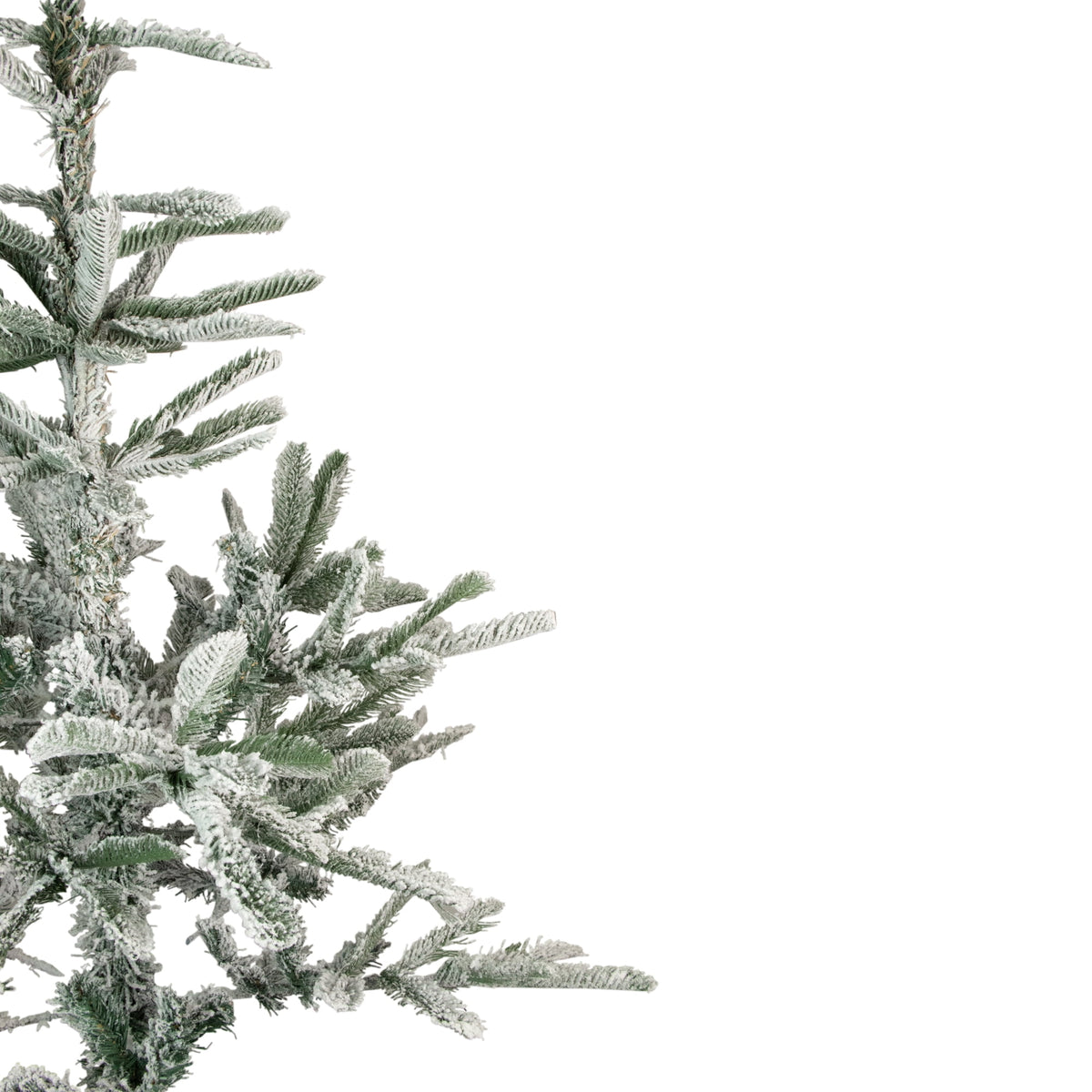 Northlight Real Touch™️ Slim Flocked Nordmann Fir Artificial Christmas Tree - 6.5' - Unlit