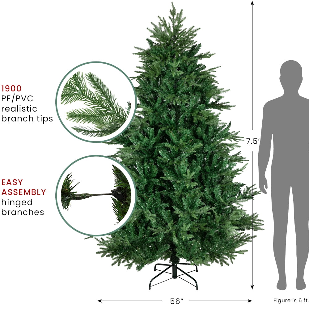 Northlight Real Touch™️ Full Juniper Pine Artificial Christmas Tree - Unlit - 6.5'