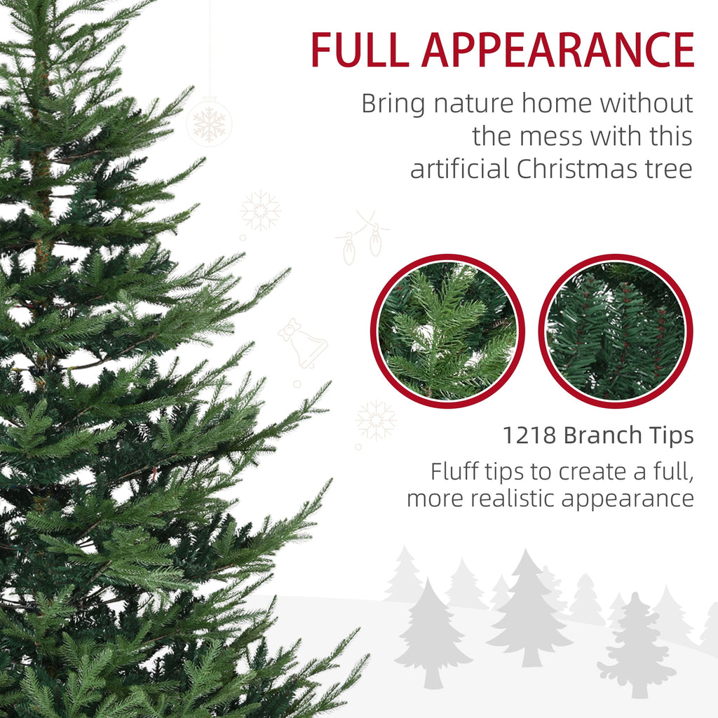 HOMCOM Artificial Christmas Tree Holiday Xmas Tree with Pine Shape