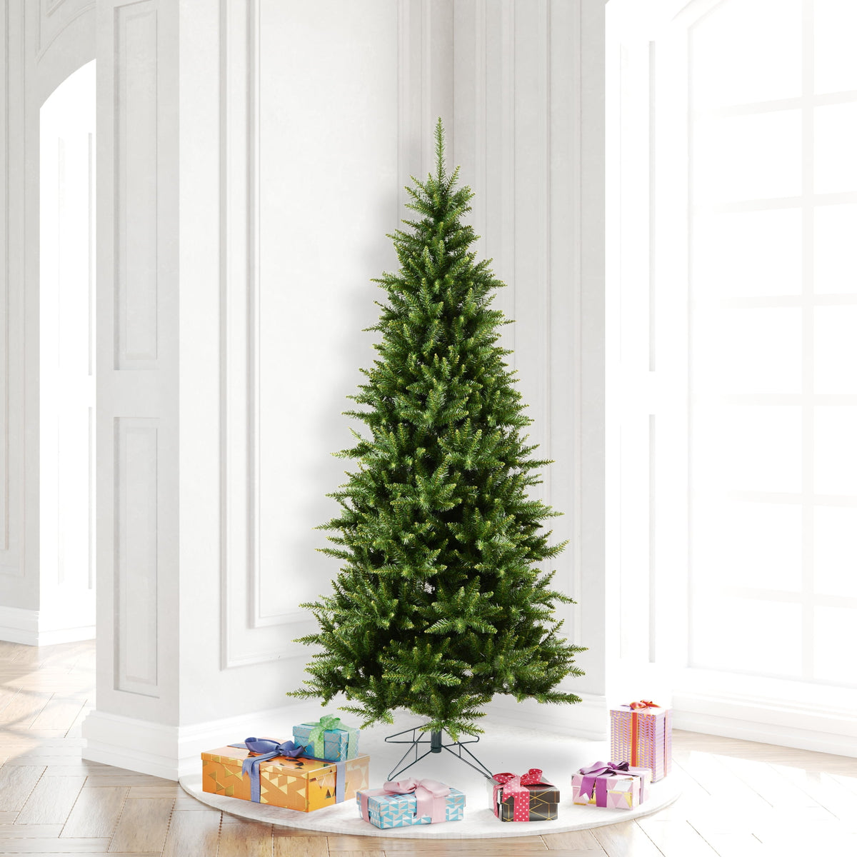 Vickerman 6.5' Camdon Fir Slim Artificial Christmas Tree, Unlit