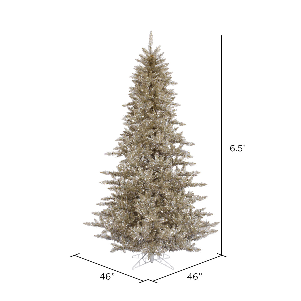 Vickerman 6.5' Champagne Fir Artificial Christmas Tree, Unlit