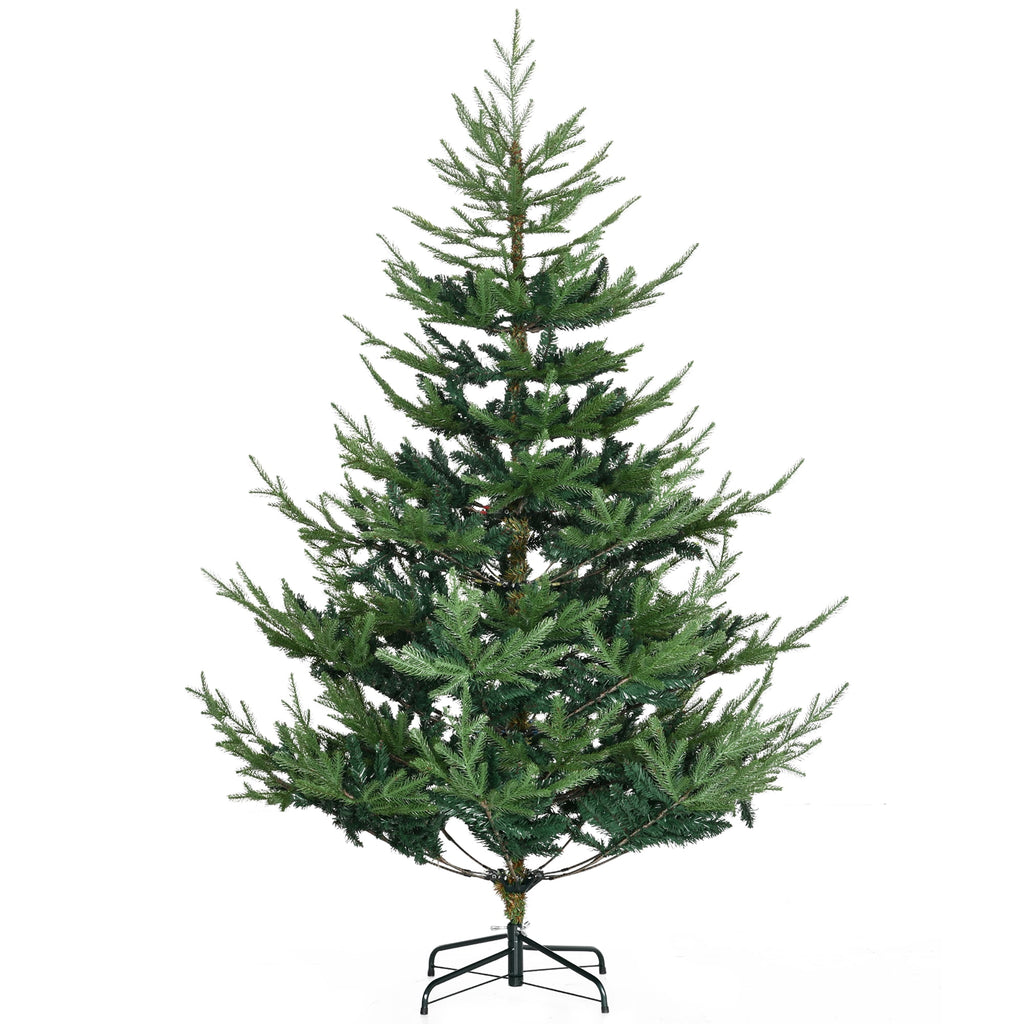 HOMCOM Artificial Christmas Tree Holiday Xmas Tree with Pine Shape