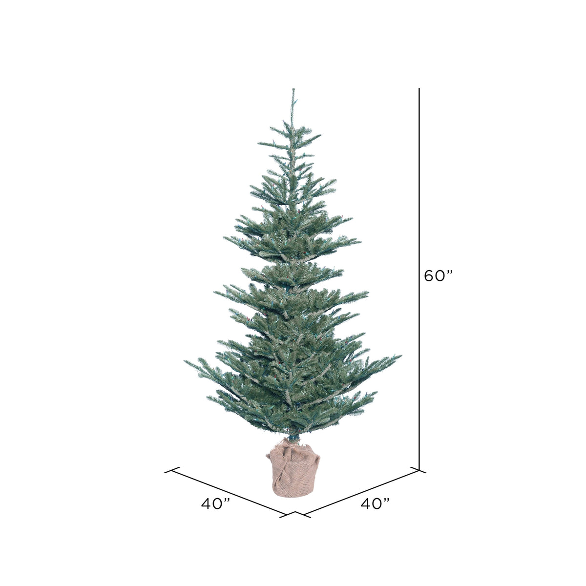 Vickerman 5' Alberta Blue Spruce Artificial Christmas Tree, Unlit