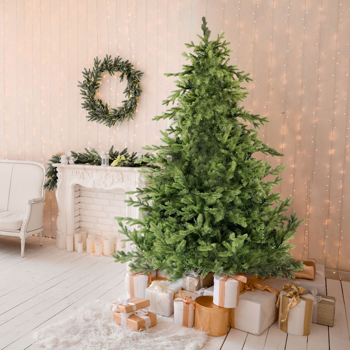 Fraser Hill Farm Woodside Pine 7.5 ft Christmas Tree, FFWS075-0GR