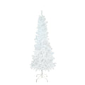 Northlight 7.5' Unlit Artificial Christmas Tree White Glimmer Iridescent Spruce Pencil