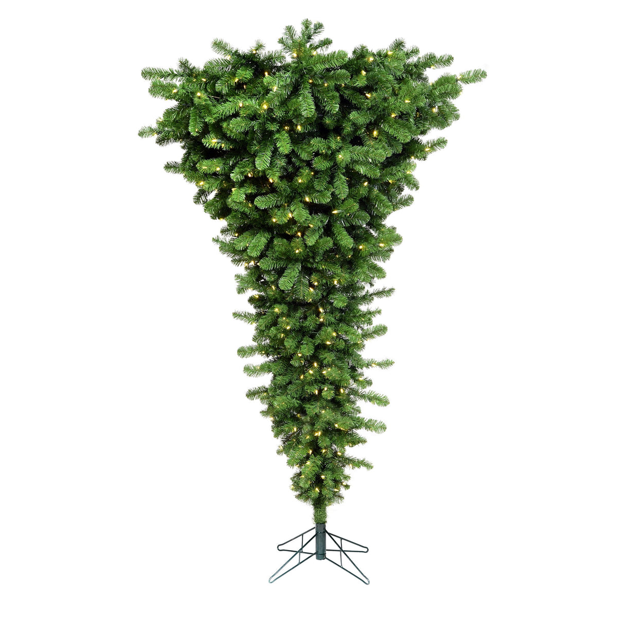 Vickerman 5.5' Green Upside Down Artificial Christmas Tree, Dura-Lit® Warm White LED Lights