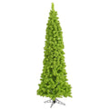 Vickerman 7.5' Flocked Lime Pencil Fir Artificial Christmas Tree, Unlit