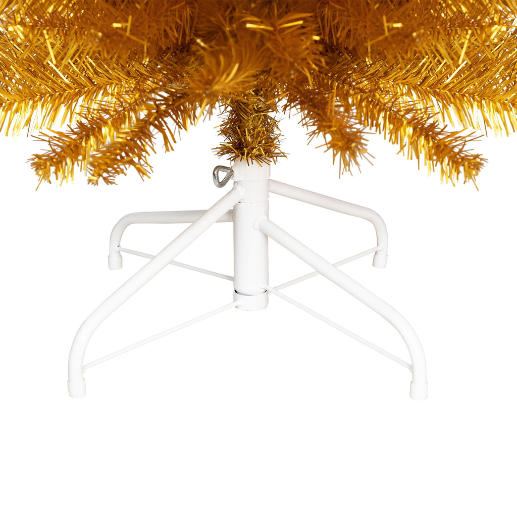 Northlight Pencil Gold Tinsel Artificial Christmas Tree - 6' - Unlit