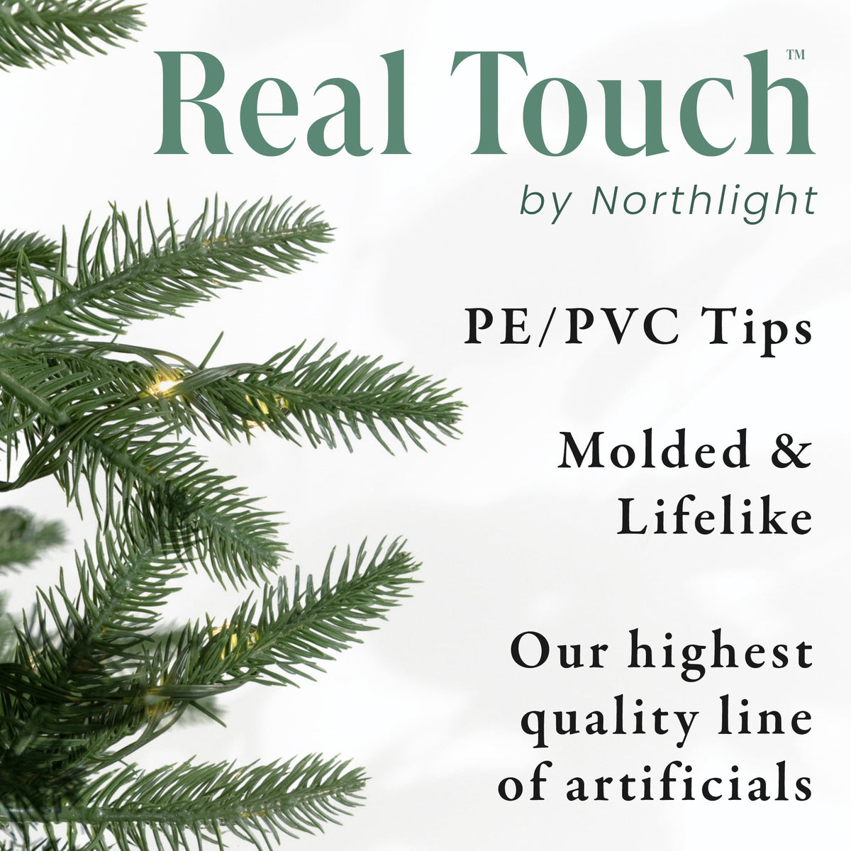 Northlight 4' Unlit Real Touch™️ Full Noble Fir Artificial Christmas Tree