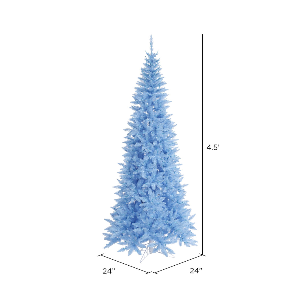 Vickerman 4.5' Sky Blue Fir Slim Artificial Christmas Tree, Unlit