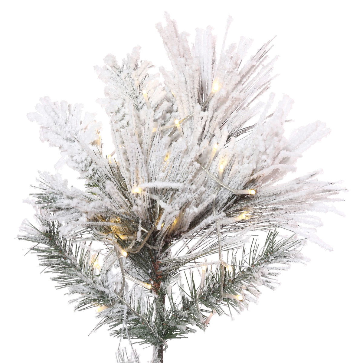 Vickerman 6.5' x 42" Flocked Atka Slim Artificial Christmas Tree, Unlit