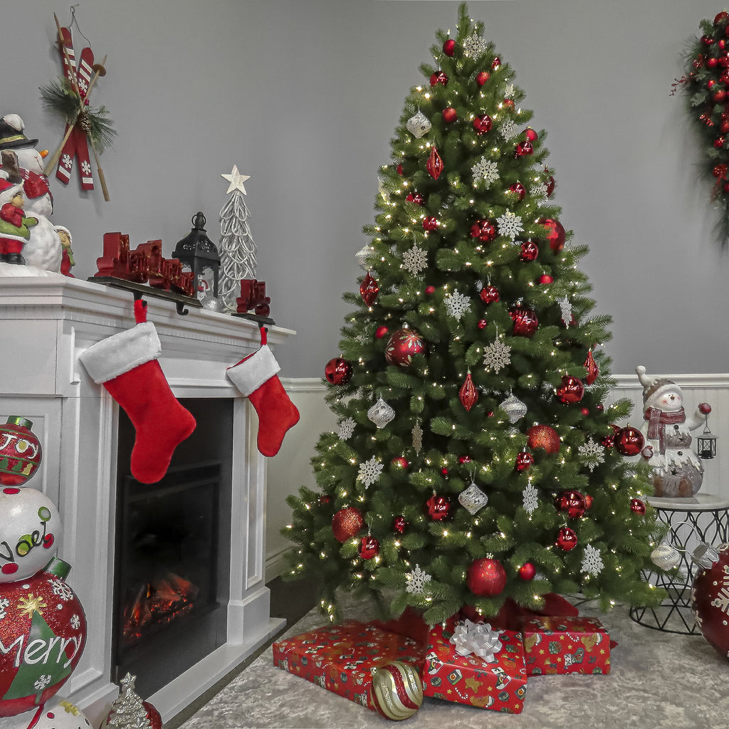 National Tree Company 7.5 ft. Feel Real® Douglas Fir Artificial Downswept Christmas Tree, Full, Green, Includes Stand