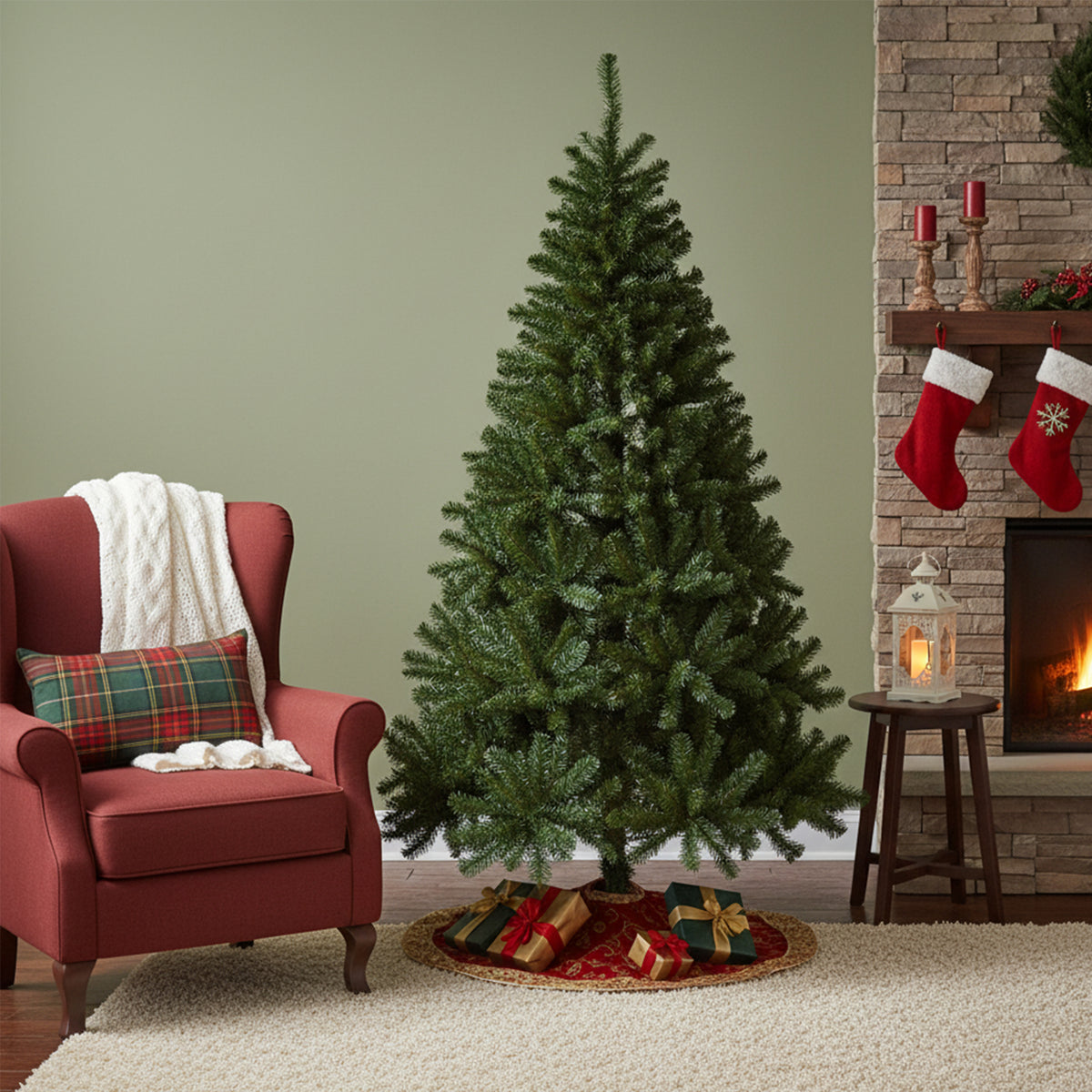Northlight Canadian Pine Full Artificial Christmas Tree - 7' - Unlit