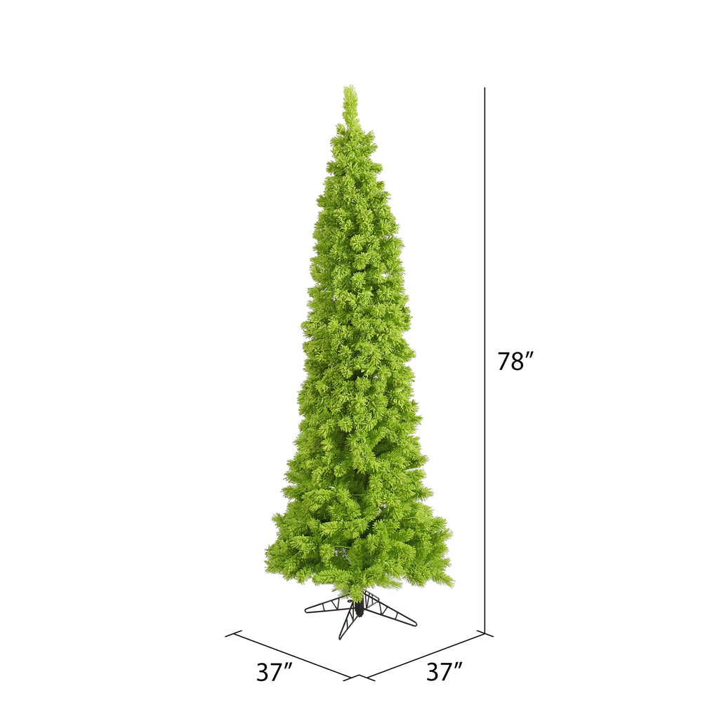 Vickerman 6.5' Flocked Lime Fir Artificial Christmas Tree, Unlit