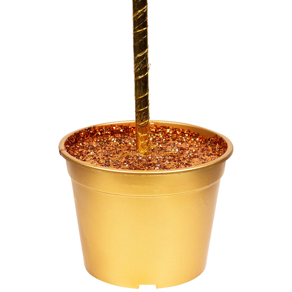 3.8' Potted Crystallized Glitter Full Artificial Christmas Tree - Unlit