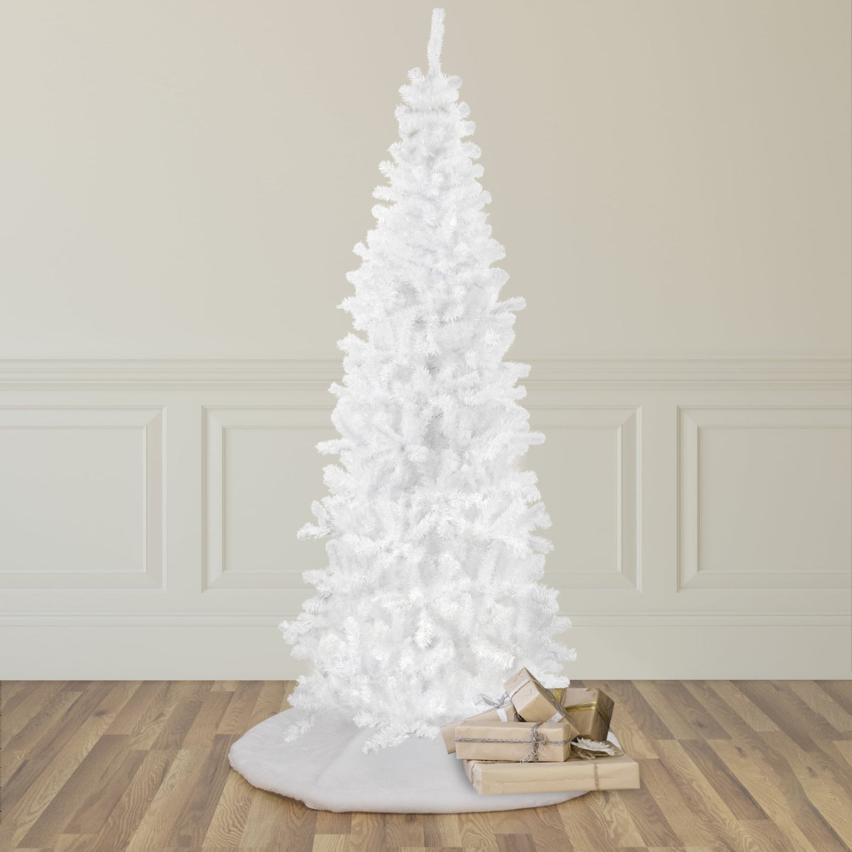 Northlight Slim White Georgian Pine Artificial Christmas Tree - 6.5' - Unlit
